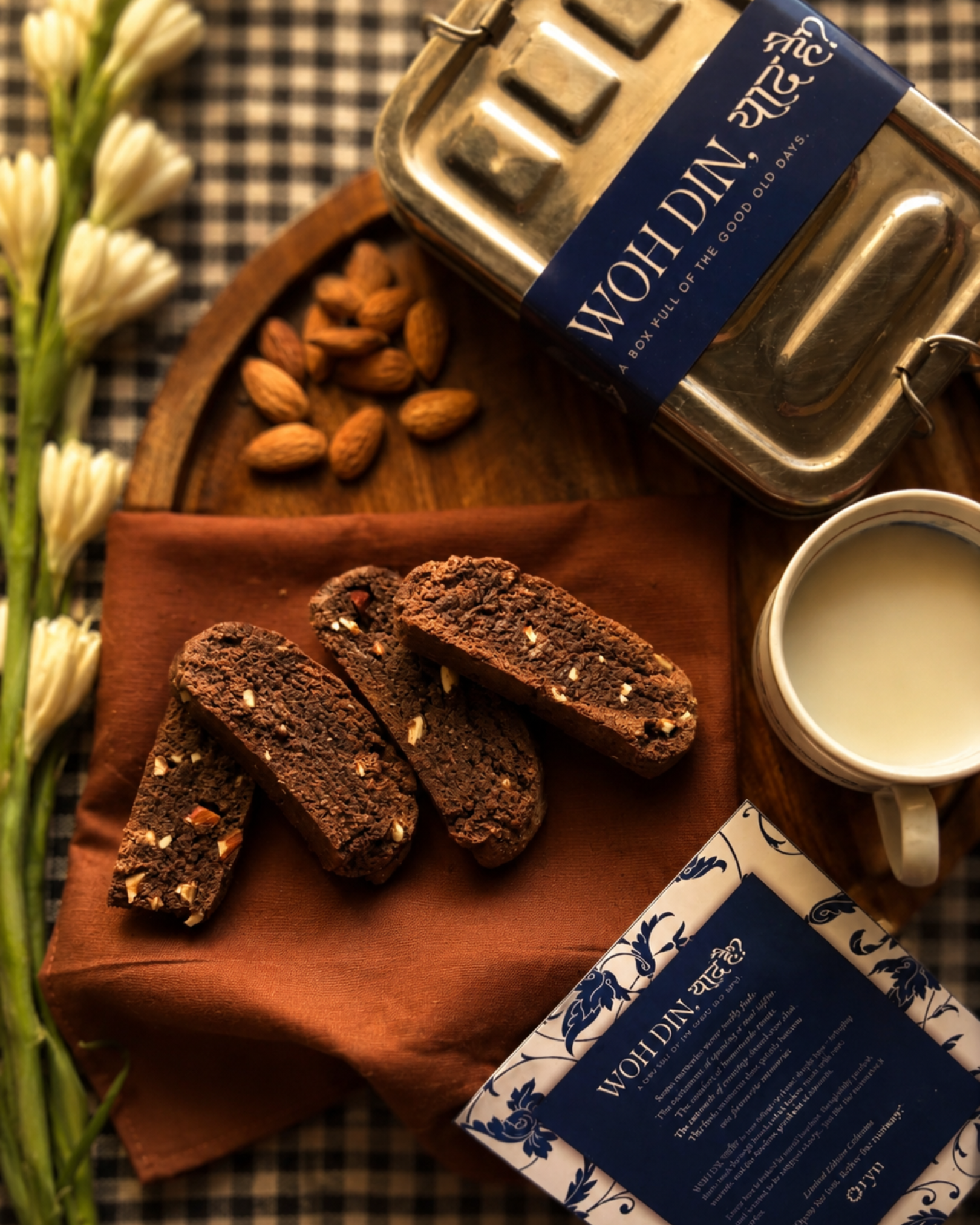 Almond Chocolate Biscotti, close-up